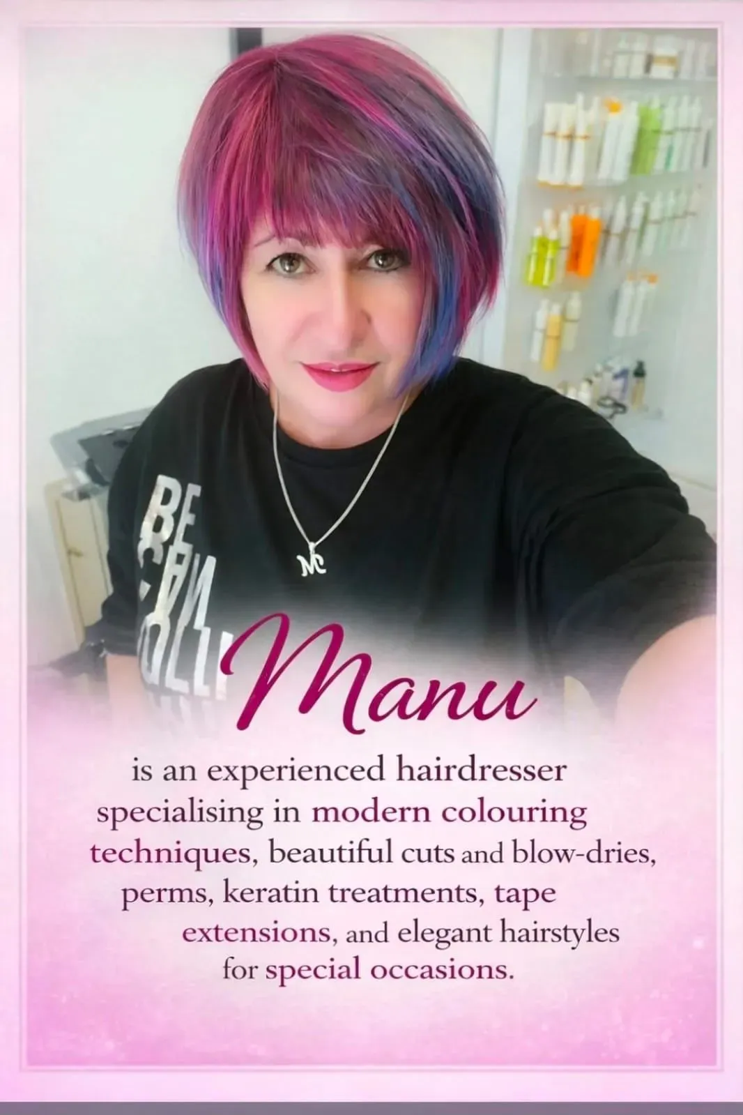 Manuela, hairstylist